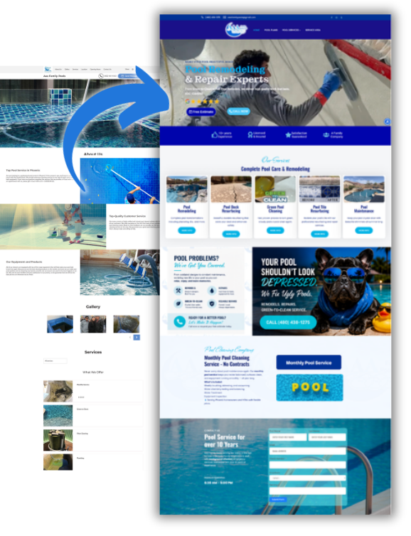 Pool company Website Design company