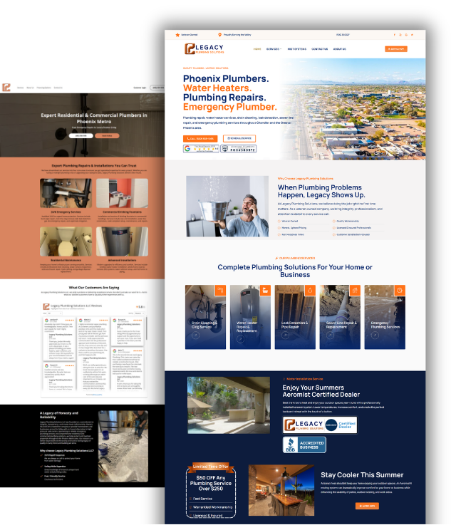 Plumbing Company Website Design