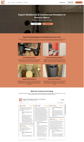 Plumbing Company Website Design