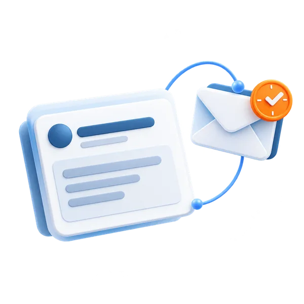 Illustration of automated follow-up messages and reminders.
