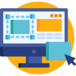 Website layout and cursor icon